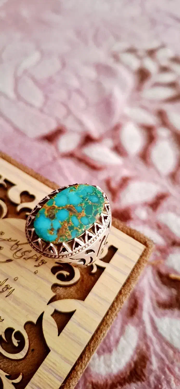 انگشتر فیروزه نیشابور|کلکسیون اشیاء عتیقه|خرم‌آباد, |دیوار