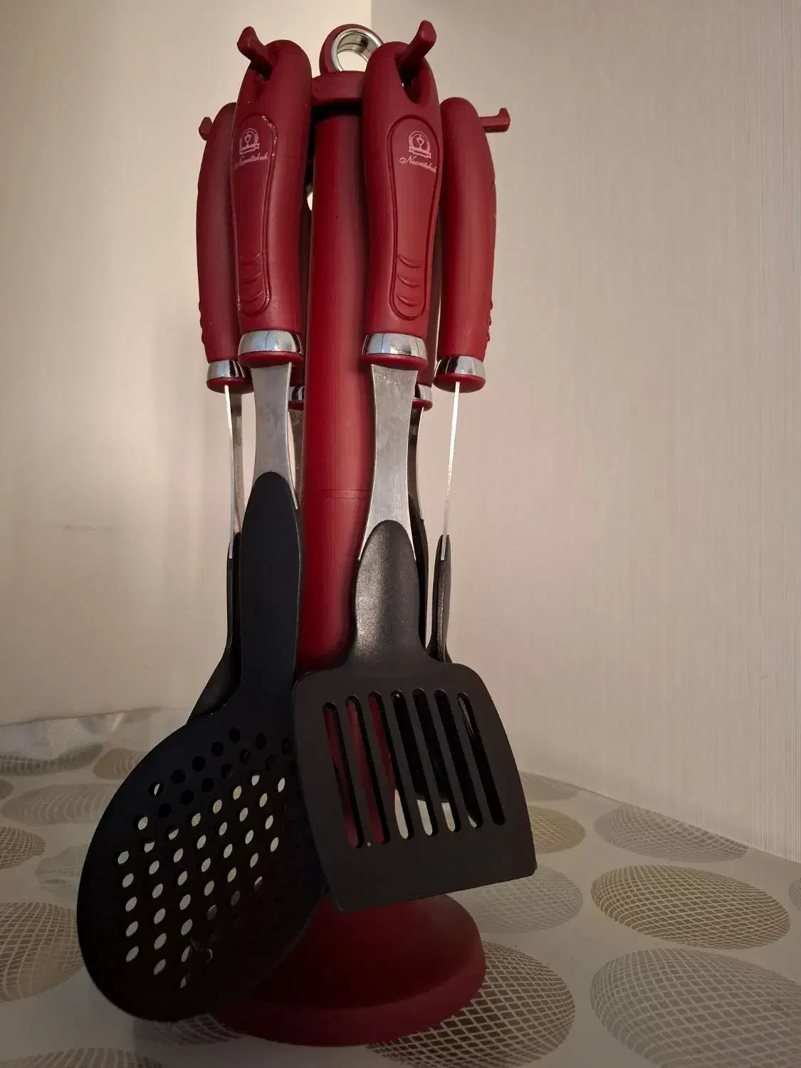 سرویس کفکیرملاقه 6تیکه اصلی جنس سیلکونی دسته استیل|ظروف پخت‌وپز|اسدآباد, |دیوار