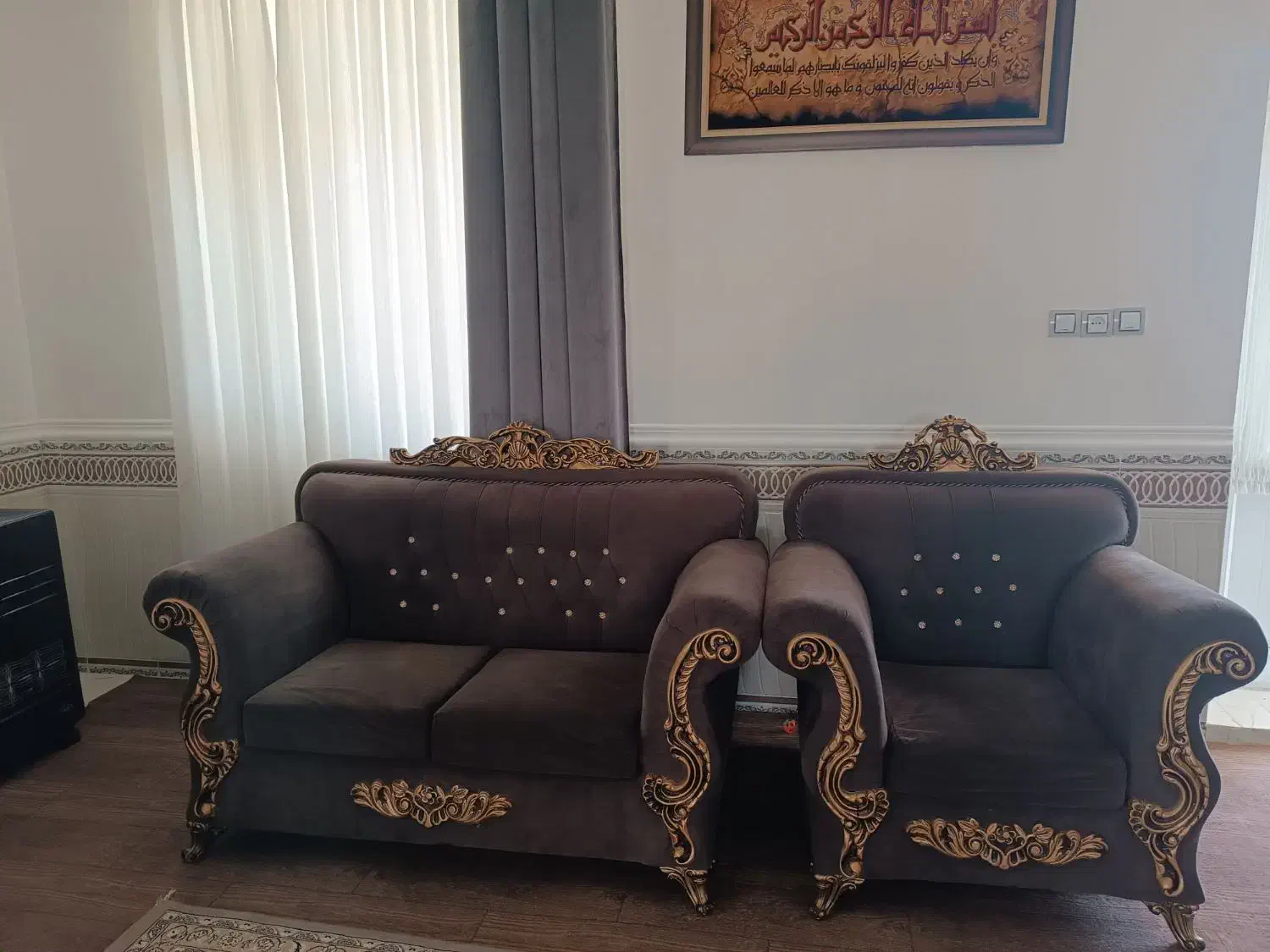 مبل ۷نفره تمیزوتازه|مبلمان خانگی و میز عسلی|بهار, |دیوار