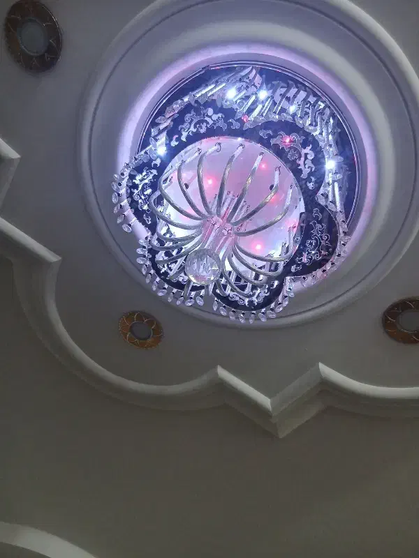 دوعدد لوستر ۷ رنگ|لوستر و چراغ آویز|اسالم, |دیوار