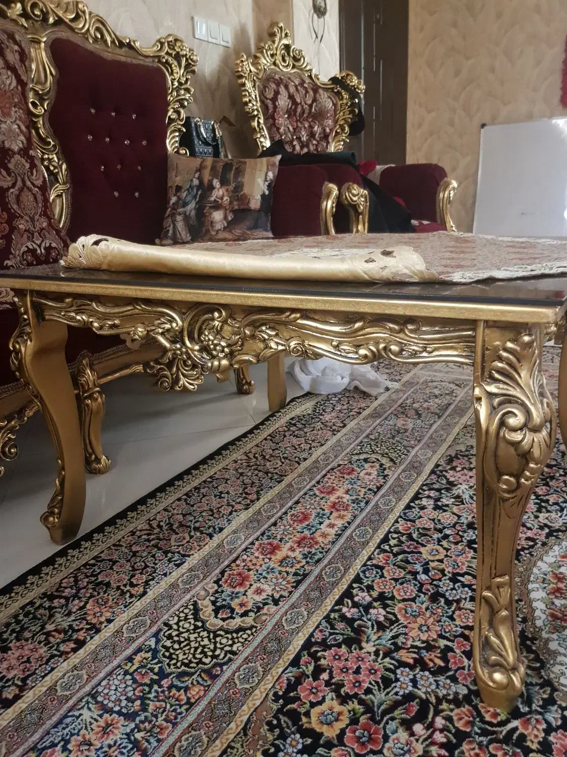 مبلمان استیل ۹ نفره سه تا عسلی و یک جلو مبلی|مبلمان خانگی و میز عسلی|تهران, خانی آباد نو شمالی|دیوار