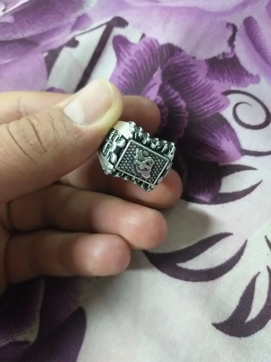 انگشتر تمام نقره نقشه ایران و اهورایی|جواهرات|فولادشهر, باغشاد|دیوار