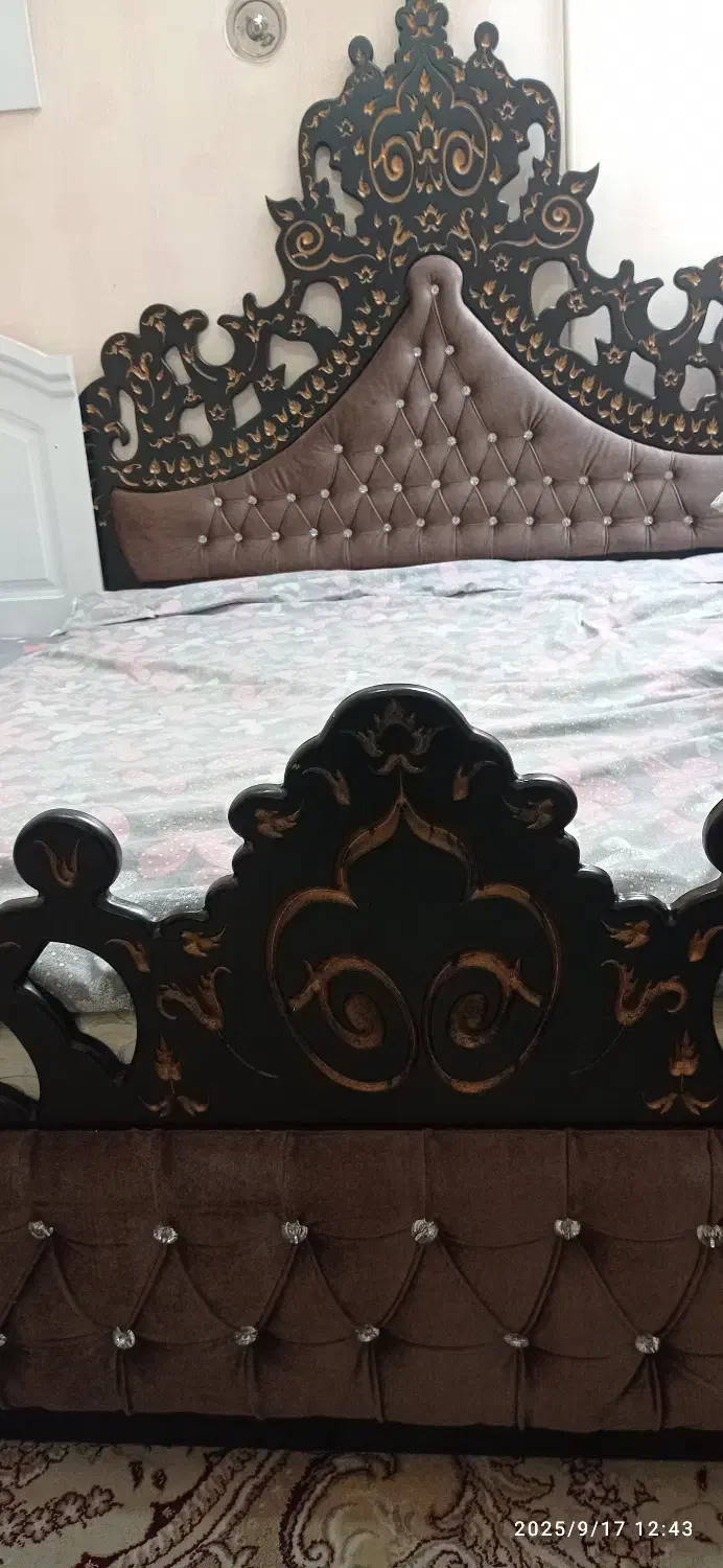 سرویس خواب دو نفره با تشک رویال|تخت و سرویس خواب|زنجان, |دیوار