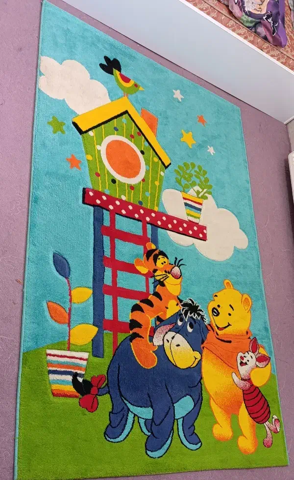 فرش کودکانه اسپرت کاملا سالم بدون پارگی و لکه|فرش|خلخال, |دیوار