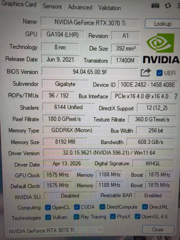 rtx 3070 ti aorus master|قطعات و لوازم جانبی رایانه|تهران, کرمان|دیوار