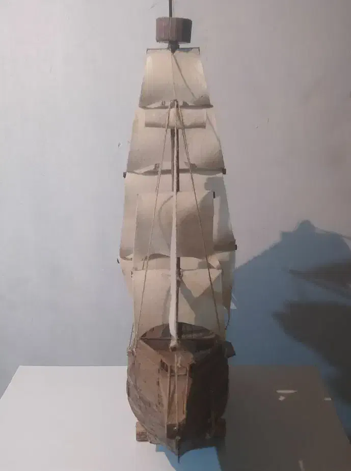 کشتی بادبانی دست ساز چوبی|مجسمه، تندیس، ماکت|تبریز, |دیوار