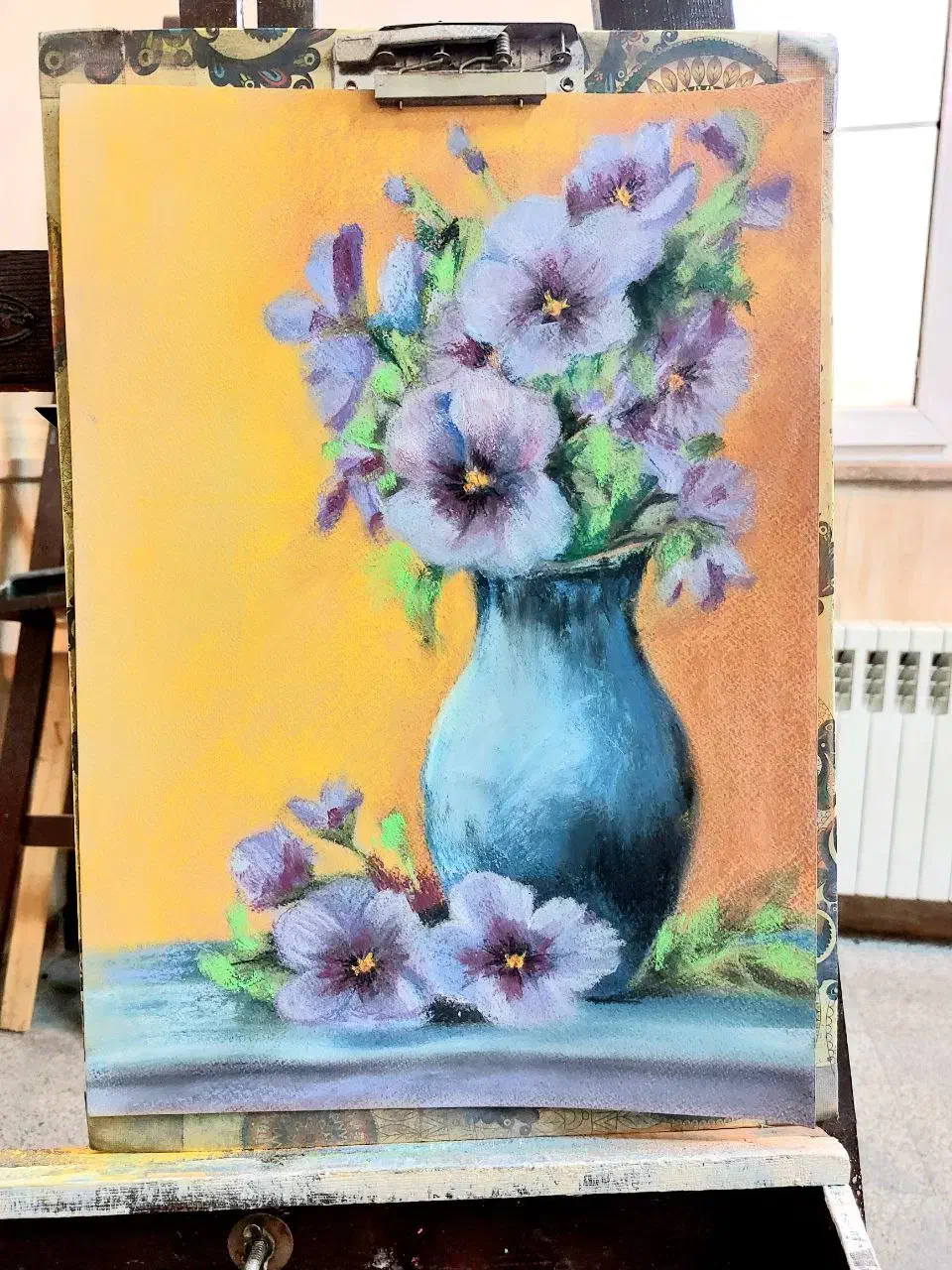 فروش تابلو گلدان ۳۵ *۴۵ پاستل گچی|تابلو، نقاشی، عکس|تهران, سازمان آب|دیوار