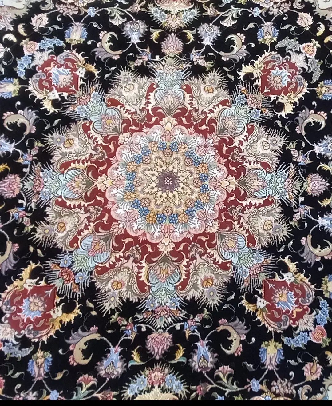 فرش گرد دایره تبریز ابریشم علیا|فرش|تهران, درختی|دیوار