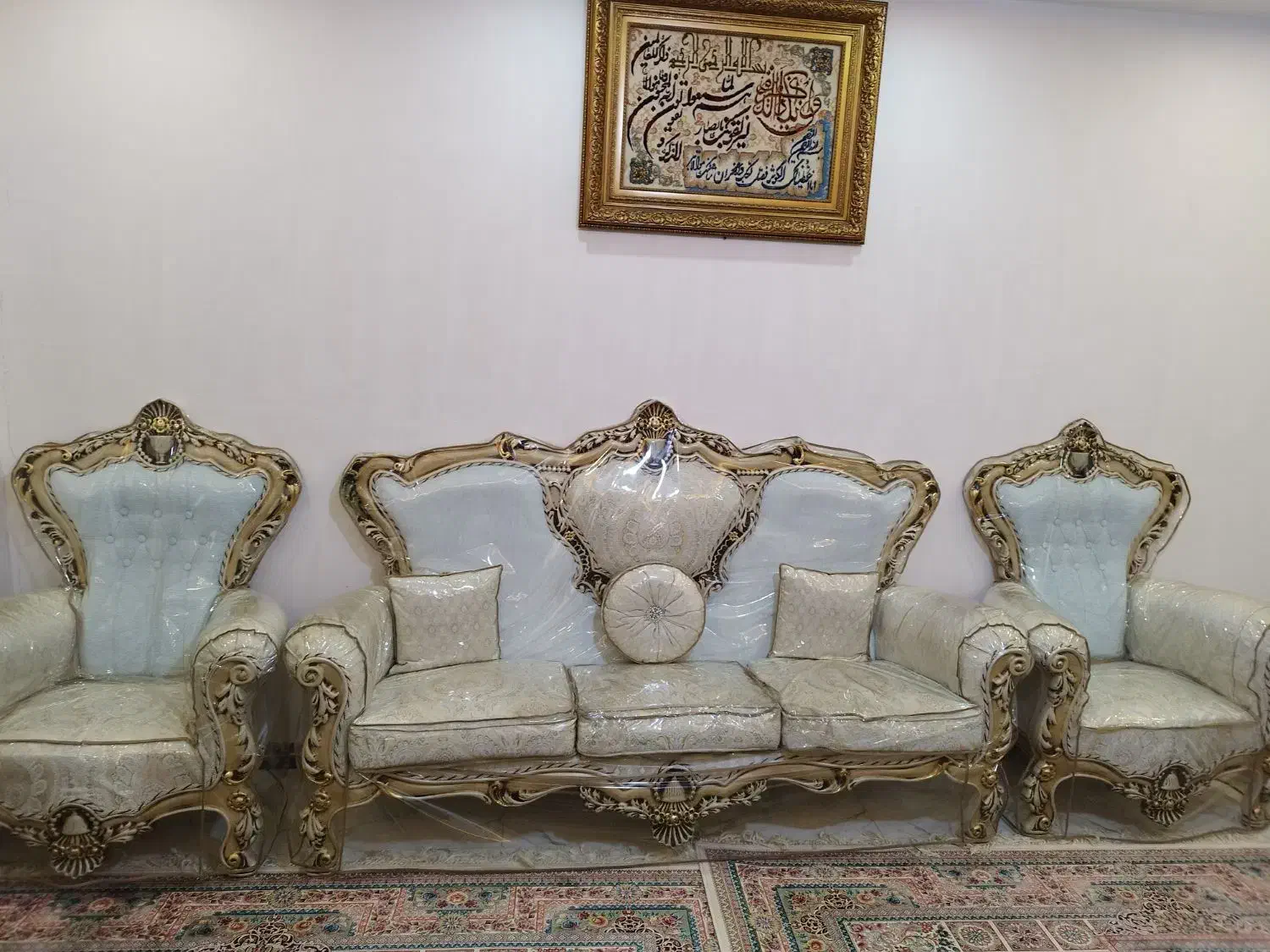 مبل سلطنتی 9نفره|مبلمان خانگی و میز عسلی|کرج, حیدرآباد|دیوار