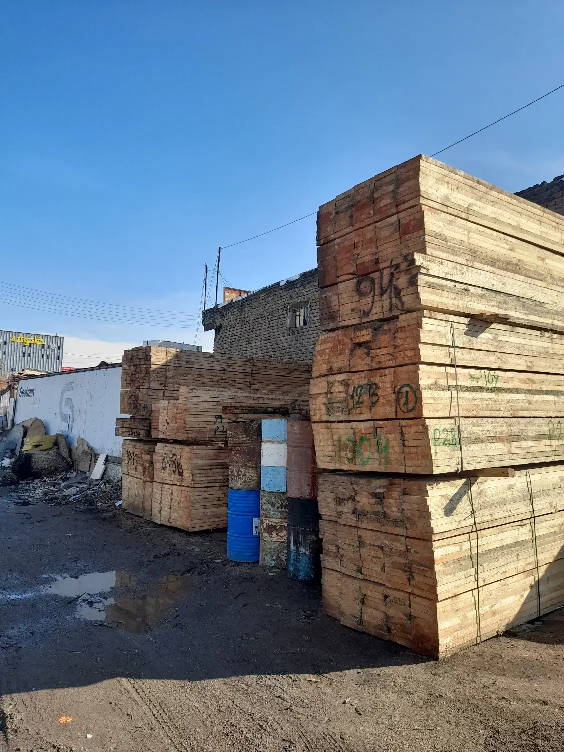 تخته بنایی بشکه نردبان چوبی الوار روسی فرغون|حراج|تهران, ابوذر|دیوار