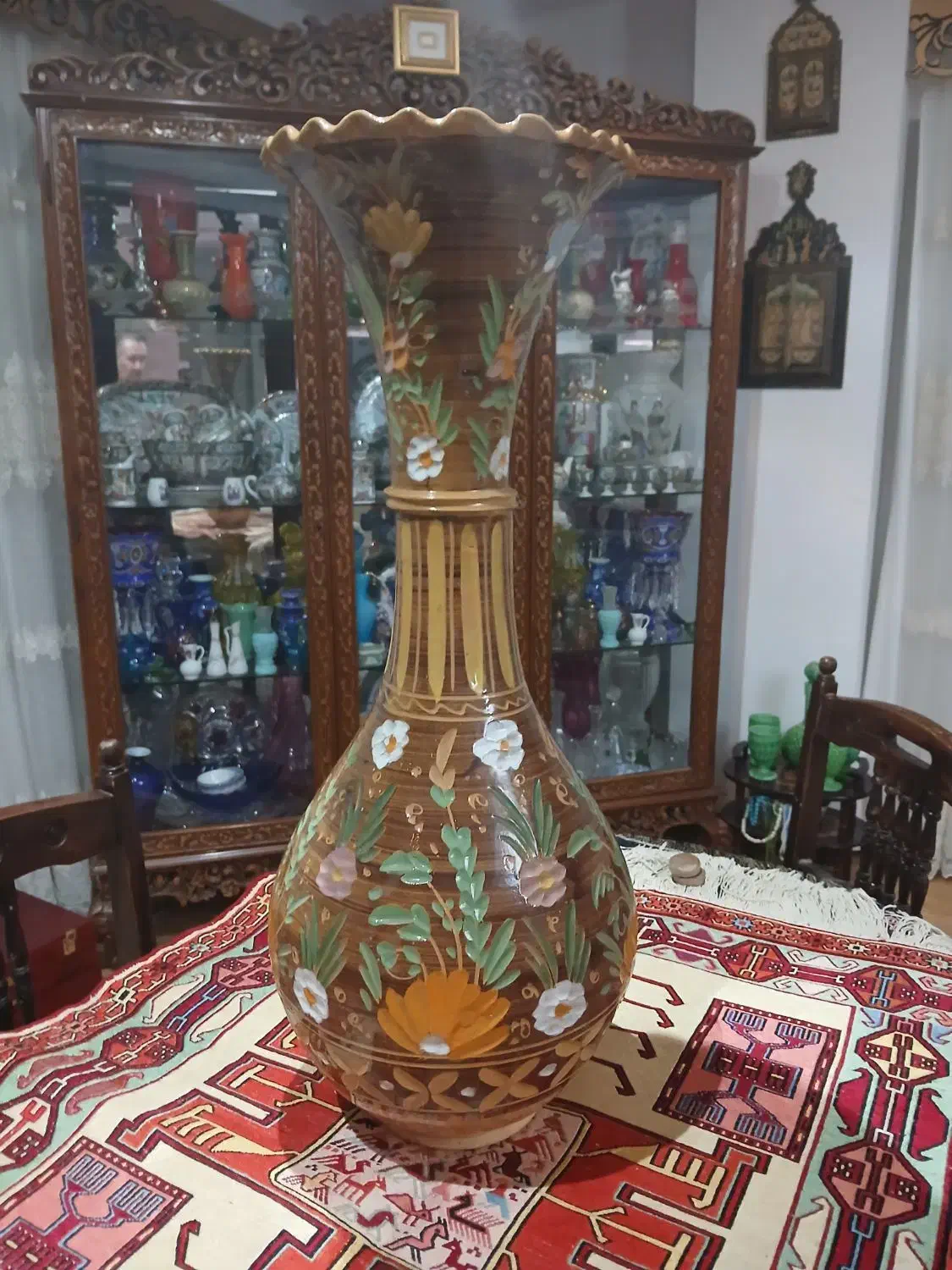 گلدان سایز بزرگ سفالی ۷۰ سانت قدیمی|کلکسیون اشیاء عتیقه|بابلسر, |دیوار