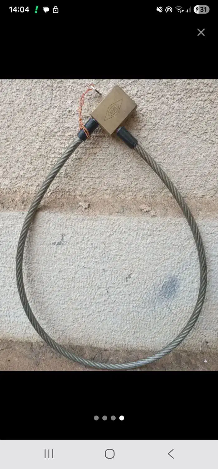 قفل سیم بکسلی تمام برنجی گیرا|دوچرخه، اسکیت، اسکوتر|زنجان, |دیوار