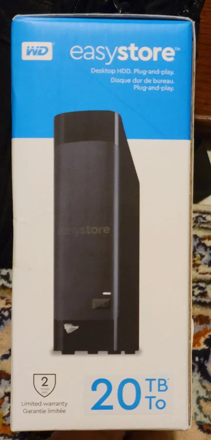 هارد اکسترنال ۲۰ ترابایت WD 20TB easystore|قطعات و لوازم جانبی رایانه|تهران, تجریش|دیوار