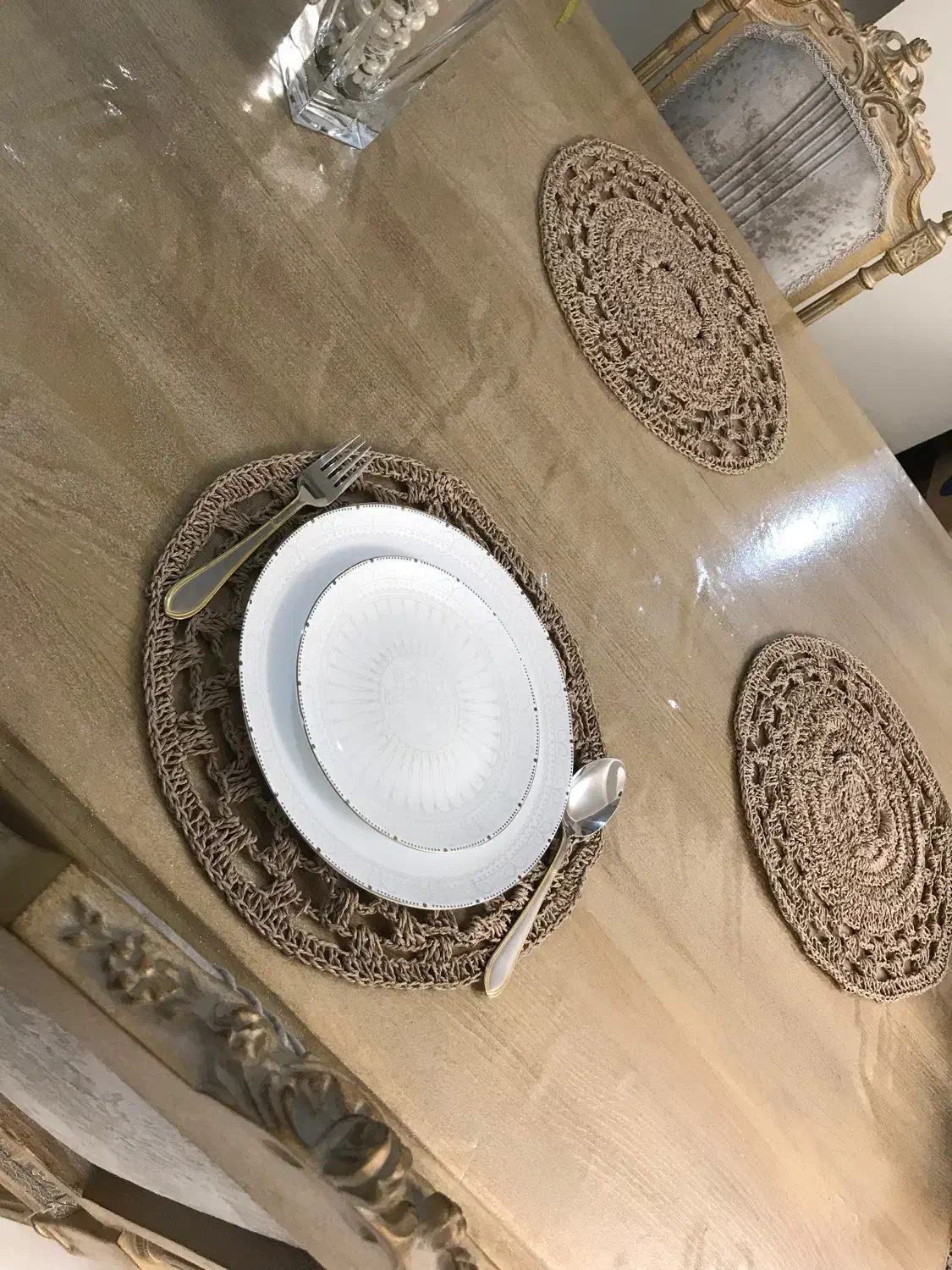 زیر بشقابی زیر گلدانی رافیا|صنایع دستی و سایر لوازم تزئینی|تهران, مینای شمالی (مخبر)|دیوار