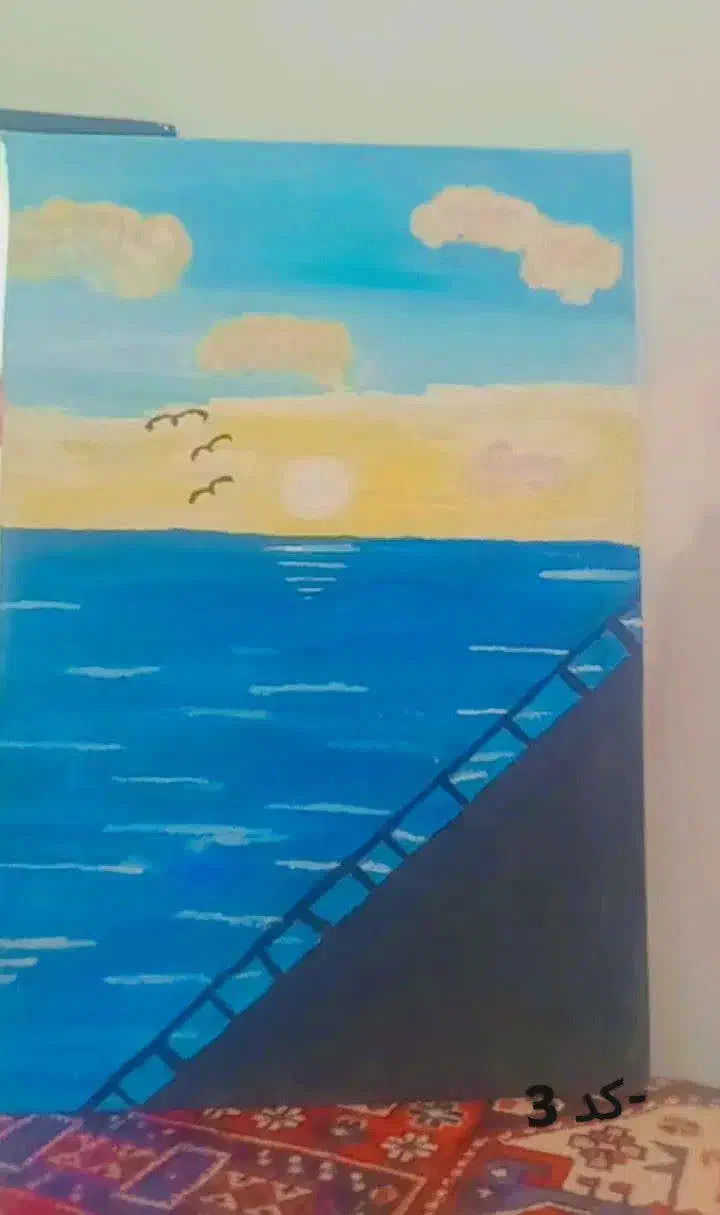 فروش سه عدد نقاشی هنری  کارِ دست|تابلو، نقاشی، عکس|سبزوار, باهنر|دیوار