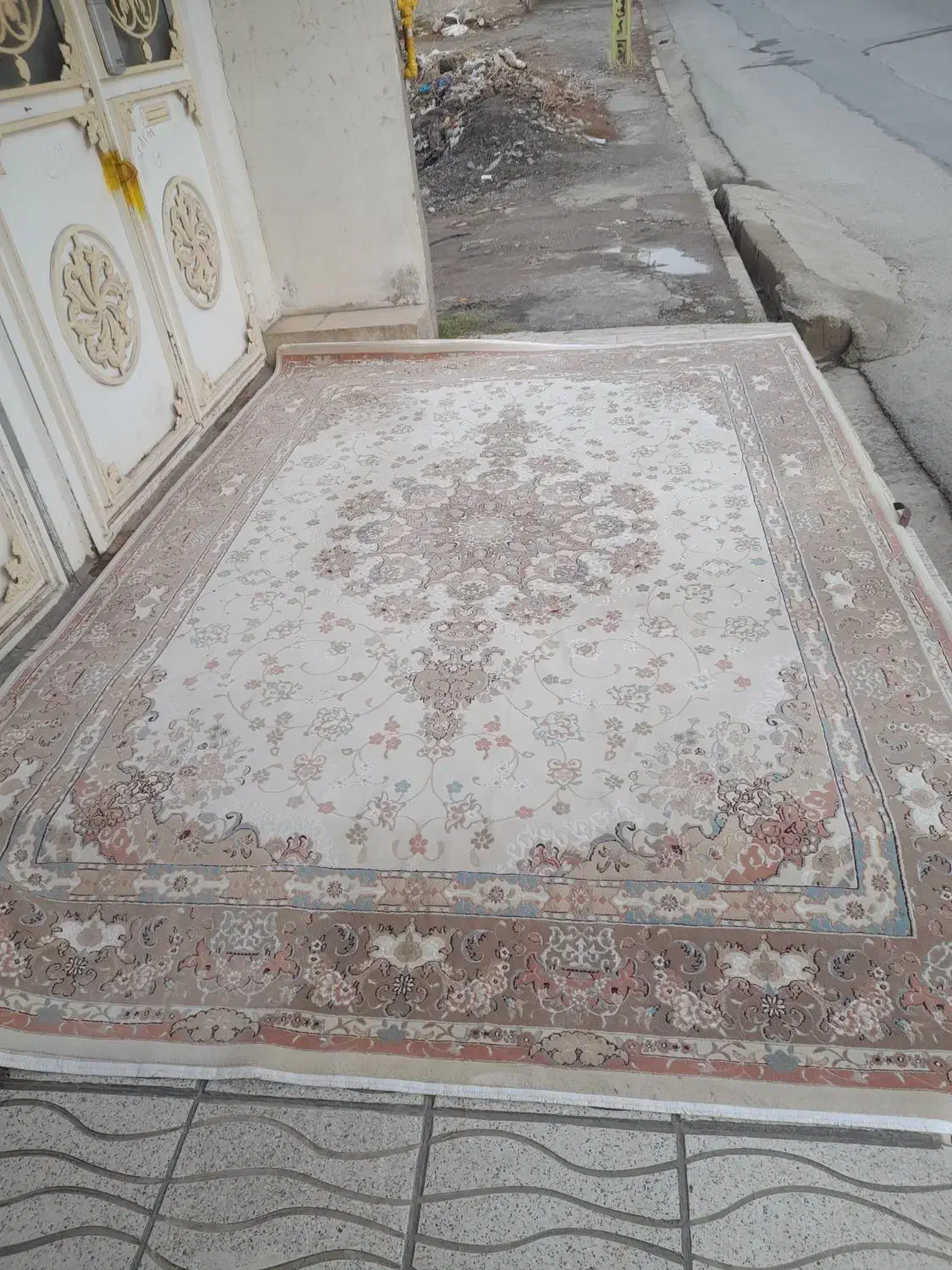 دو تخته فرش 9 متری تمام نخ اصل 500 شانه|فرش|بانه, |دیوار