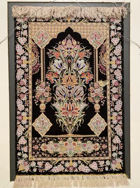 تابلو فرش دستباف تمام ابریشم قم|تابلو فرش|تهران, سوهانک|دیوار