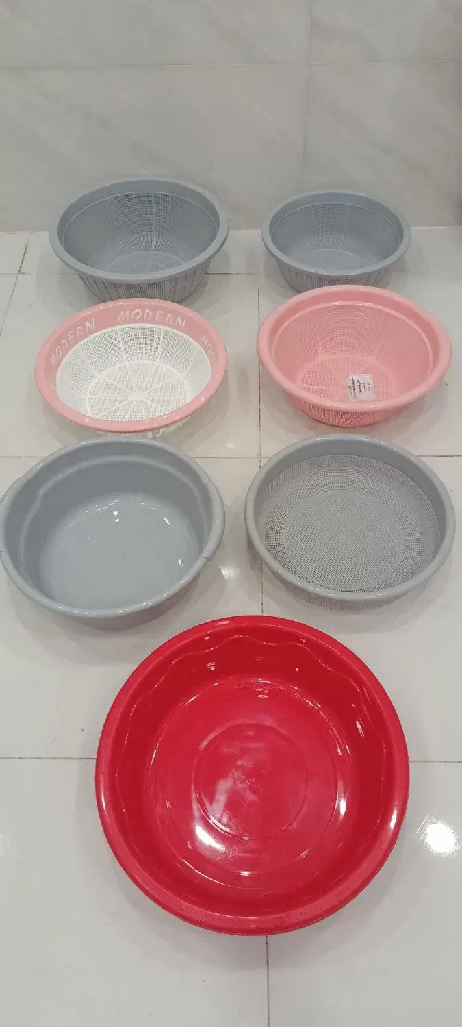 تشت و آبکش پلاستیکی|ظروف نگهدارنده، پلاستیکی، یک‌بارمصرف|بهبهان, |دیوار