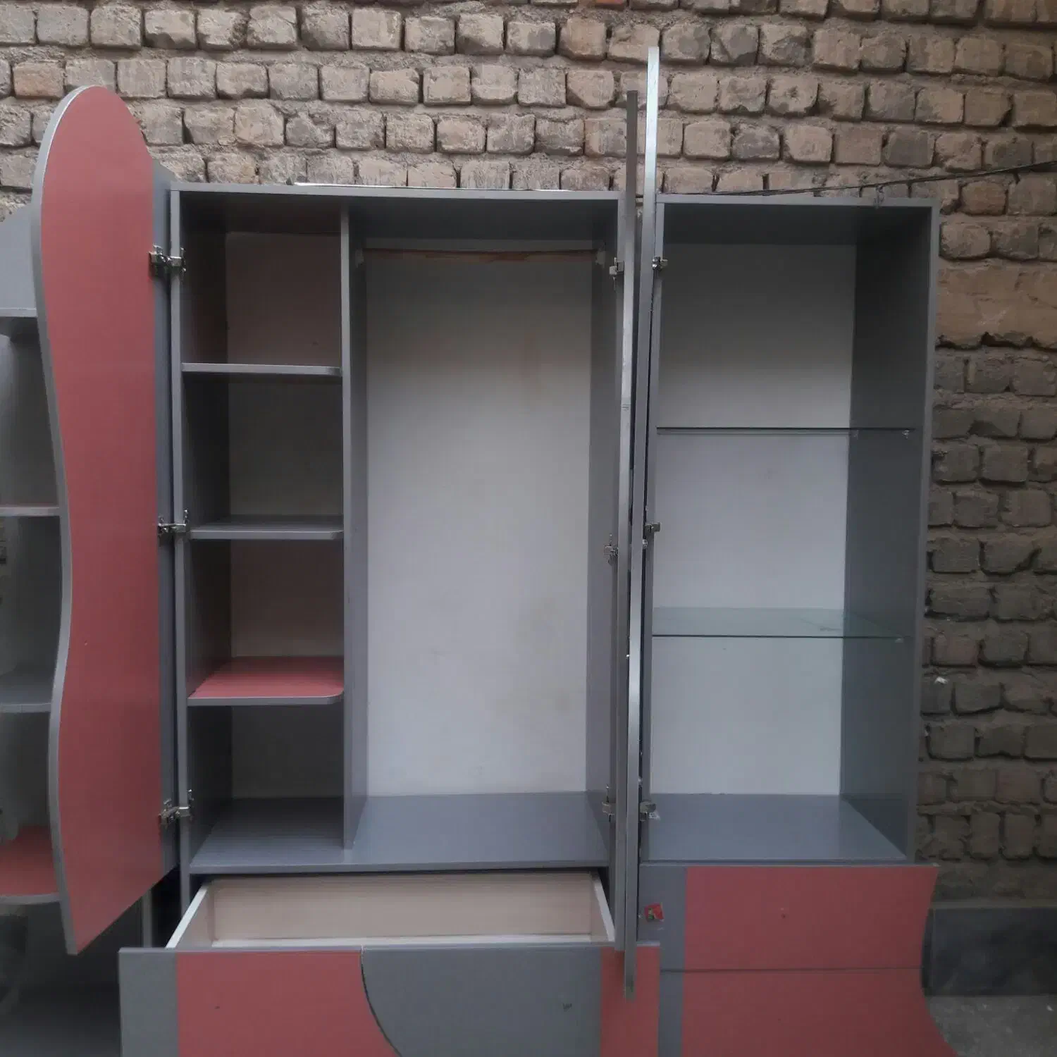 کمد سه تیکه طوسی صورتی|جاکفشی، کمد، دراور|قم, شهر قائم|دیوار