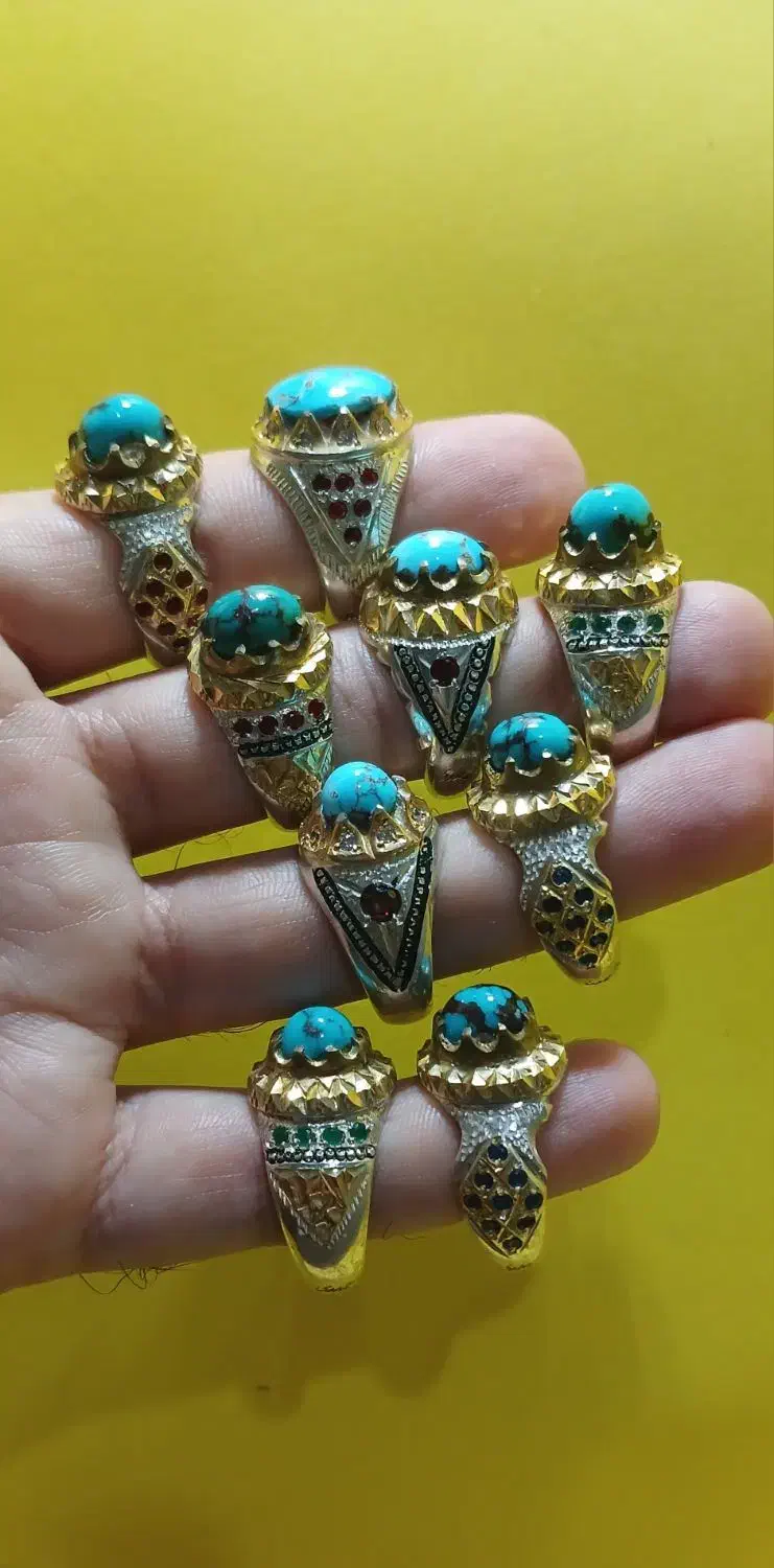 انگشتر فیروزه نیشابور و انگشتر باباقوری|جواهرات|مشهد, جانباز|دیوار