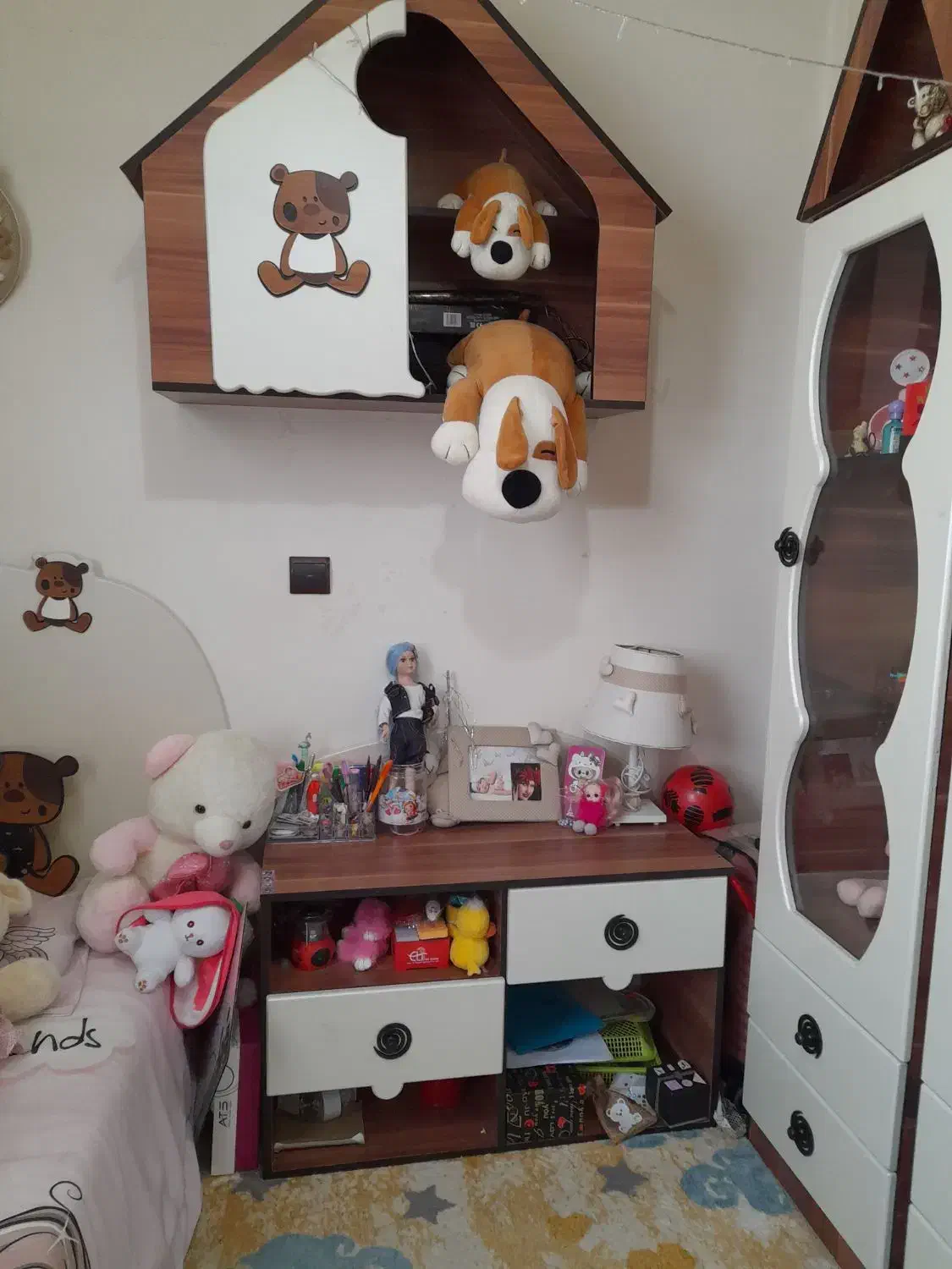 سرویس کامل چوب بچگانه|تخت و سرویس خواب|تهران, کیانشهر|دیوار