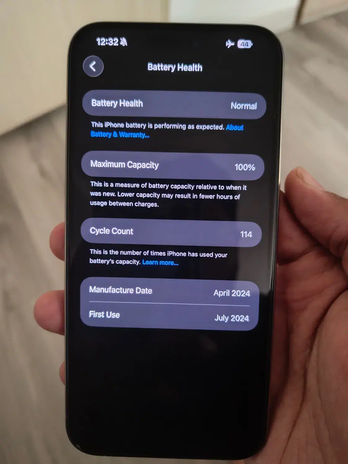 ایفون ۱۵ پرو مکس در حد نو باطری ۱۰۰|موبایل|مشهد, امامیه (شهرک غرب)|دیوار