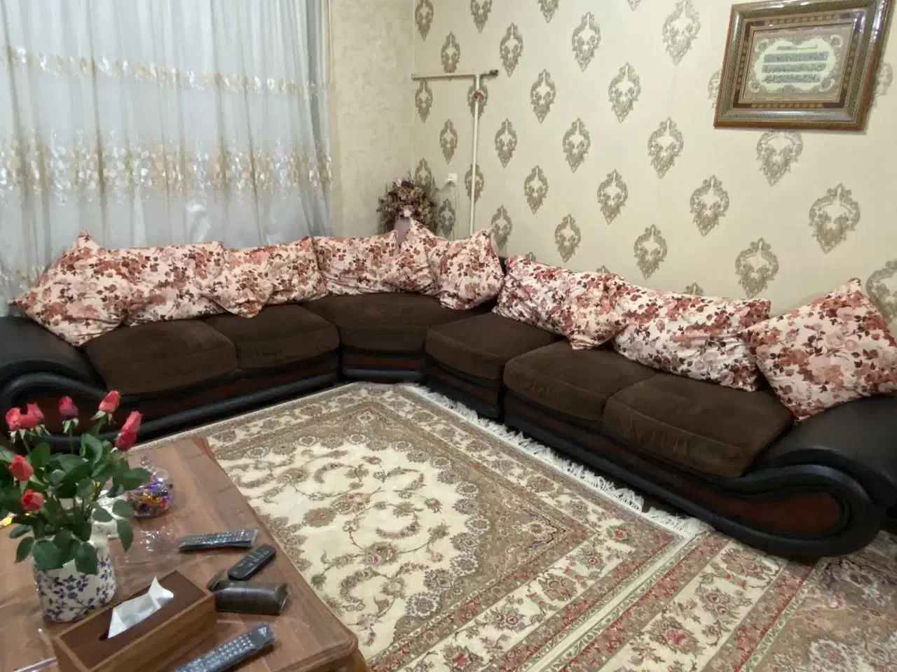 مبل چرمی ال .میز غذا خوری|مبلمان خانگی و میز عسلی|اهواز, پردیس|دیوار