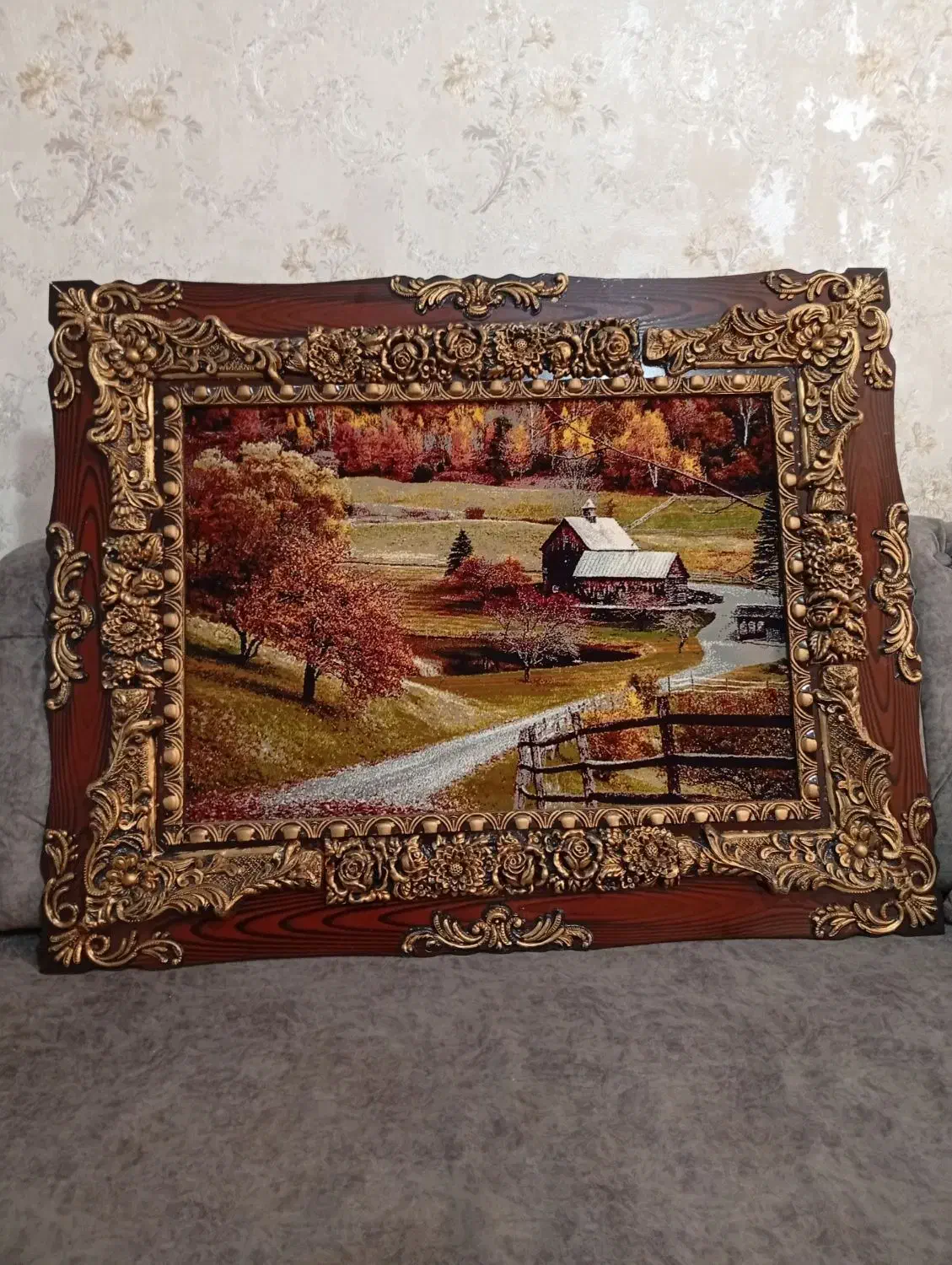 تابلو فرش منظره|تابلو فرش|قزوین, |دیوار