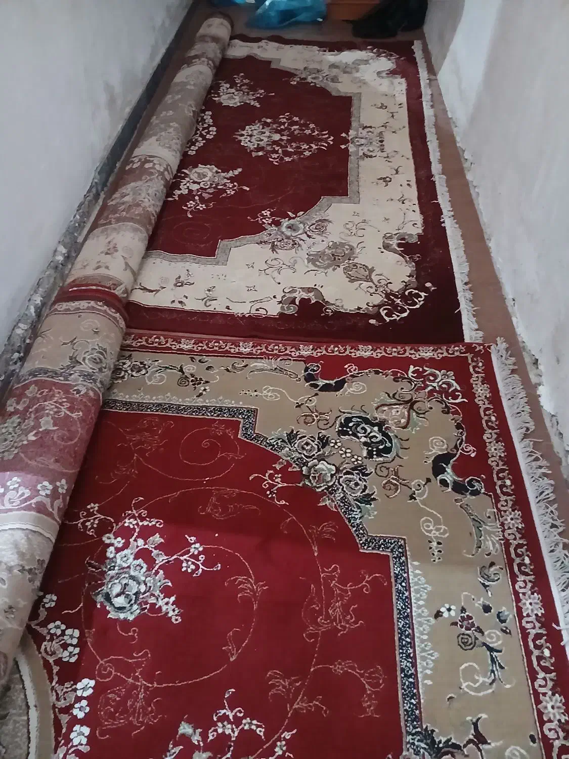 دوتا قالی سالم تمیز|فرش|کارون, |دیوار