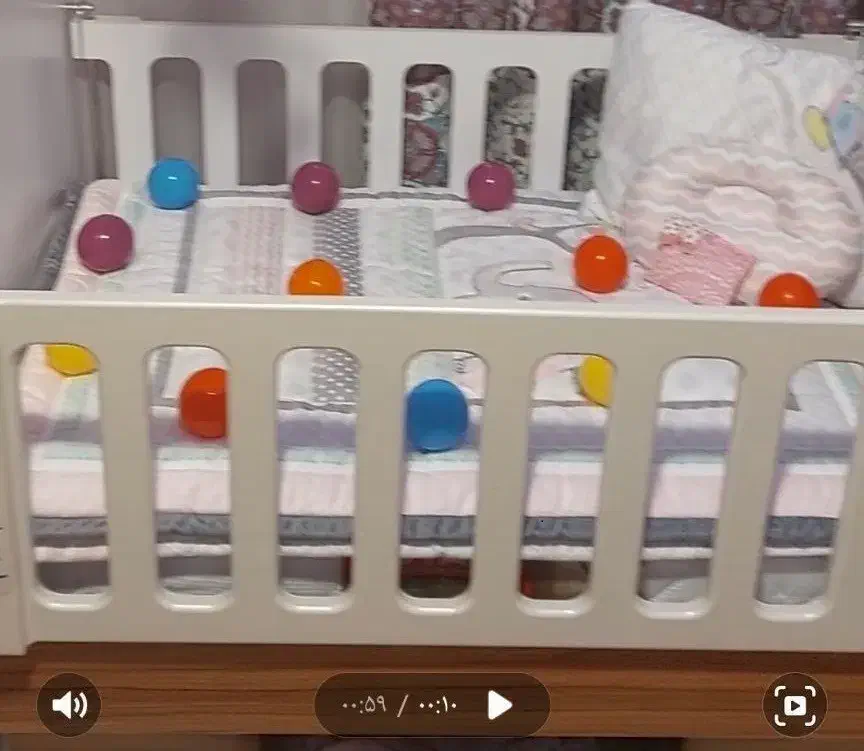 تخت کودک با تشک رایگان|تخت و صندلی بچه|قزوین, |دیوار