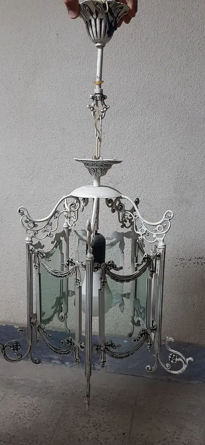 لوستر برنزی|لوستر و چراغ آویز|اراک, |دیوار