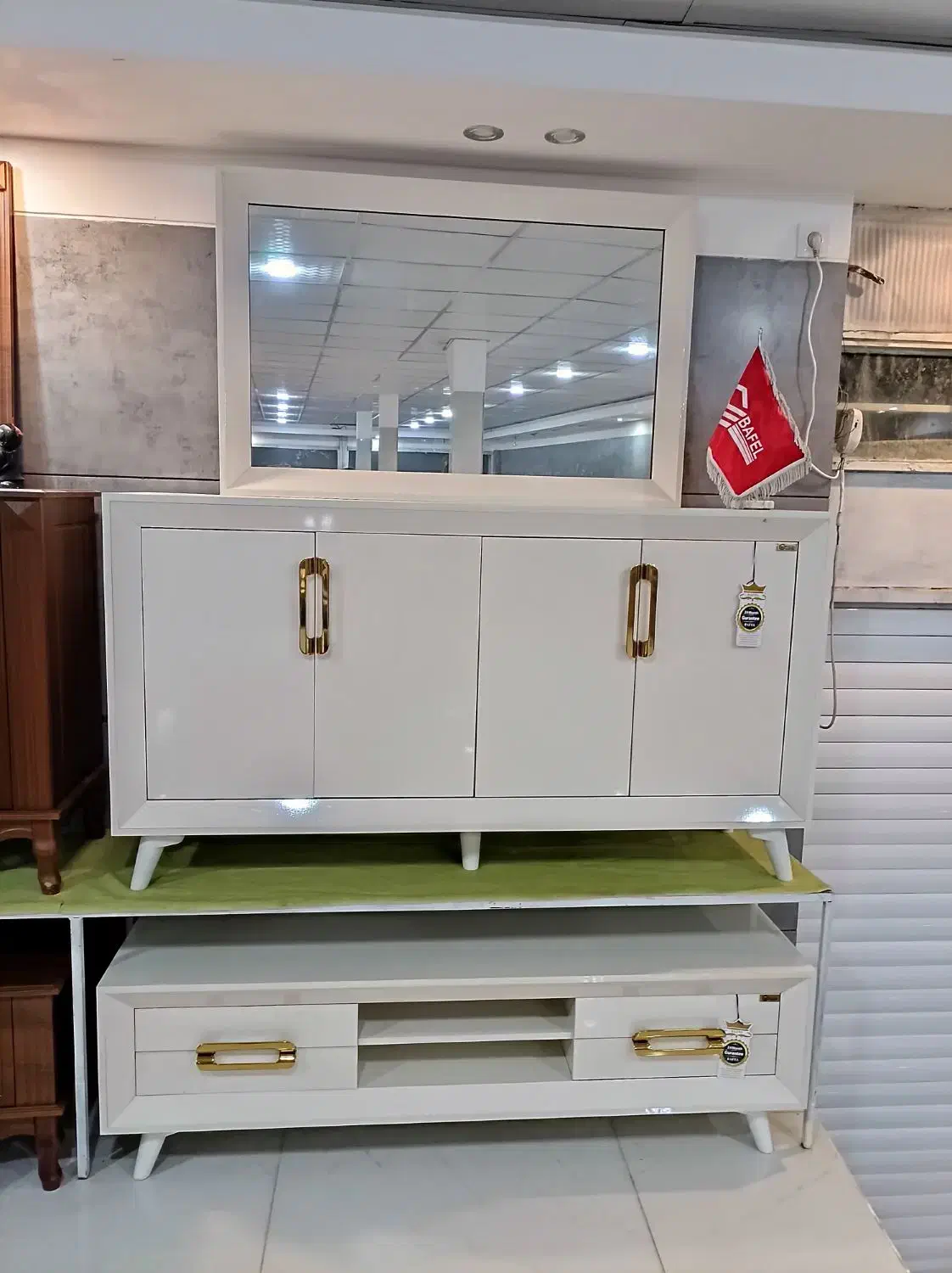 ست میزتلویزیون آینه کنسول جاکفشی مناسب جهیزیه کد۳۵|بوفه، ویترین، کنسول|همدان, |دیوار