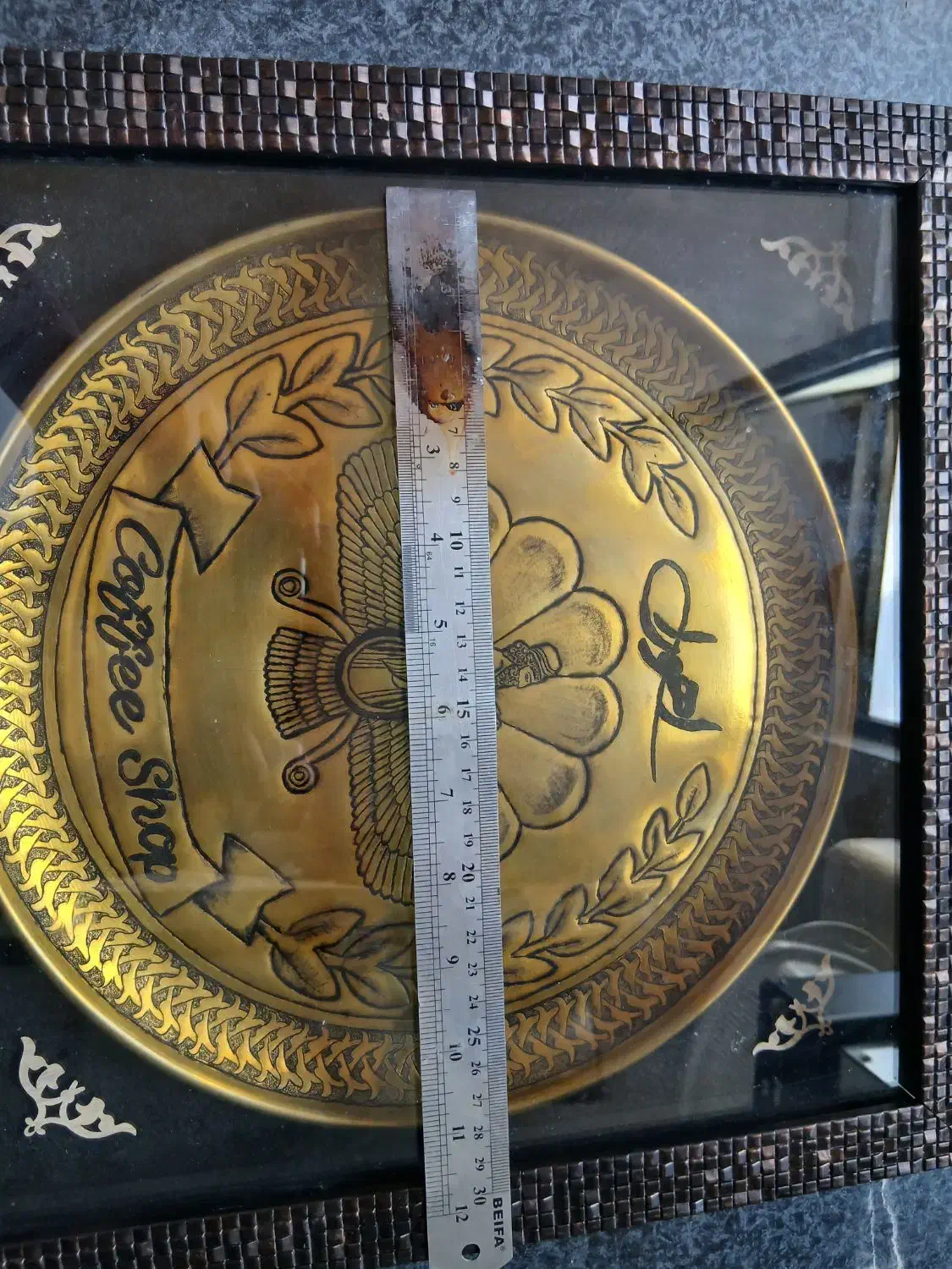 تابلو مسی قلم زنی شده|صنایع دستی و سایر لوازم تزئینی|پیر بکران, |دیوار