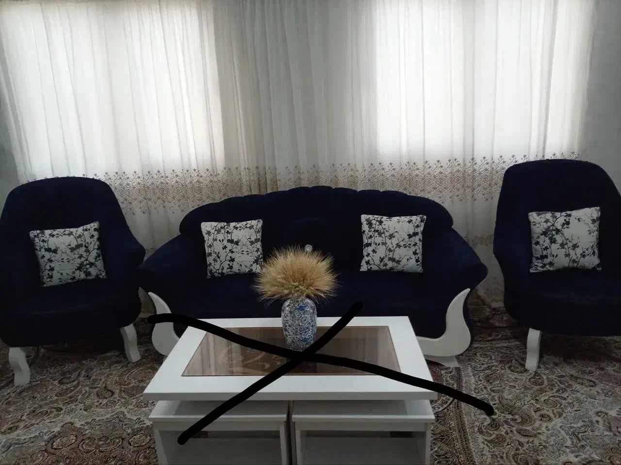 مبلمان ۷ نفره|مبلمان خانگی و میز عسلی|فولادشهر, مسکن مهر فولادشهر|دیوار