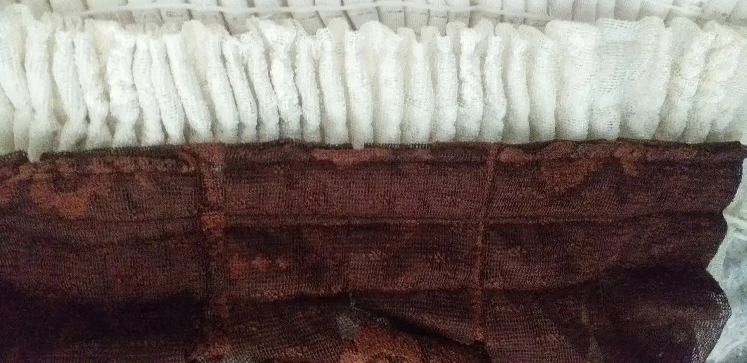 پرده تور گل ابریشمی(پارچه ترکی)|پرده، رانر، رومیزی|محلات, |دیوار