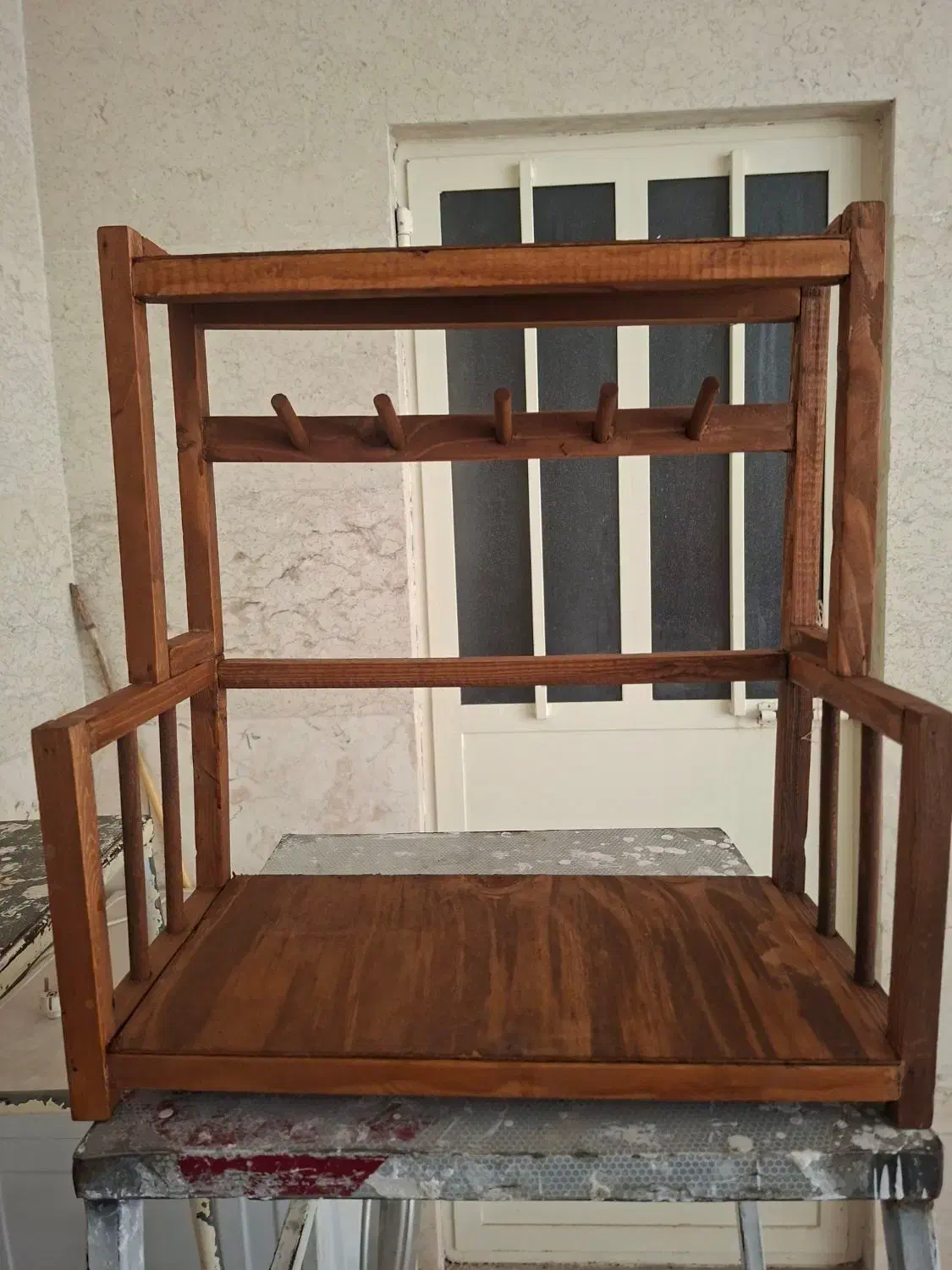 استند چوبی|آب‌چکان و نظم‌دهنده ظروف|قم, عمار یاسر|دیوار