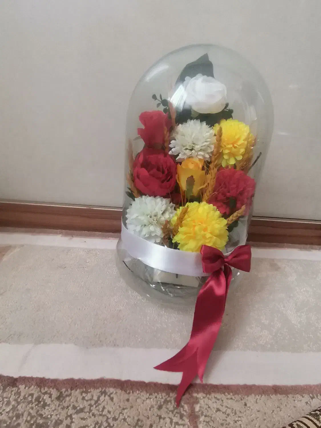 گل لوکس در تراریوم شیشه ای|گل مصنوعی|سبزوار, هویزه|دیوار