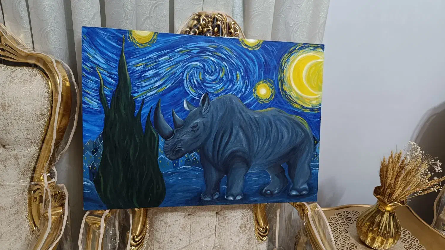 تابلو کرگدن|تابلو، نقاشی، عکس|قوچان, |دیوار