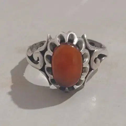 انگشتر نقره نگین عقیق یمن رگه دار رکاب دست با امضا|جواهرات|اصفهان, کلمان|دیوار