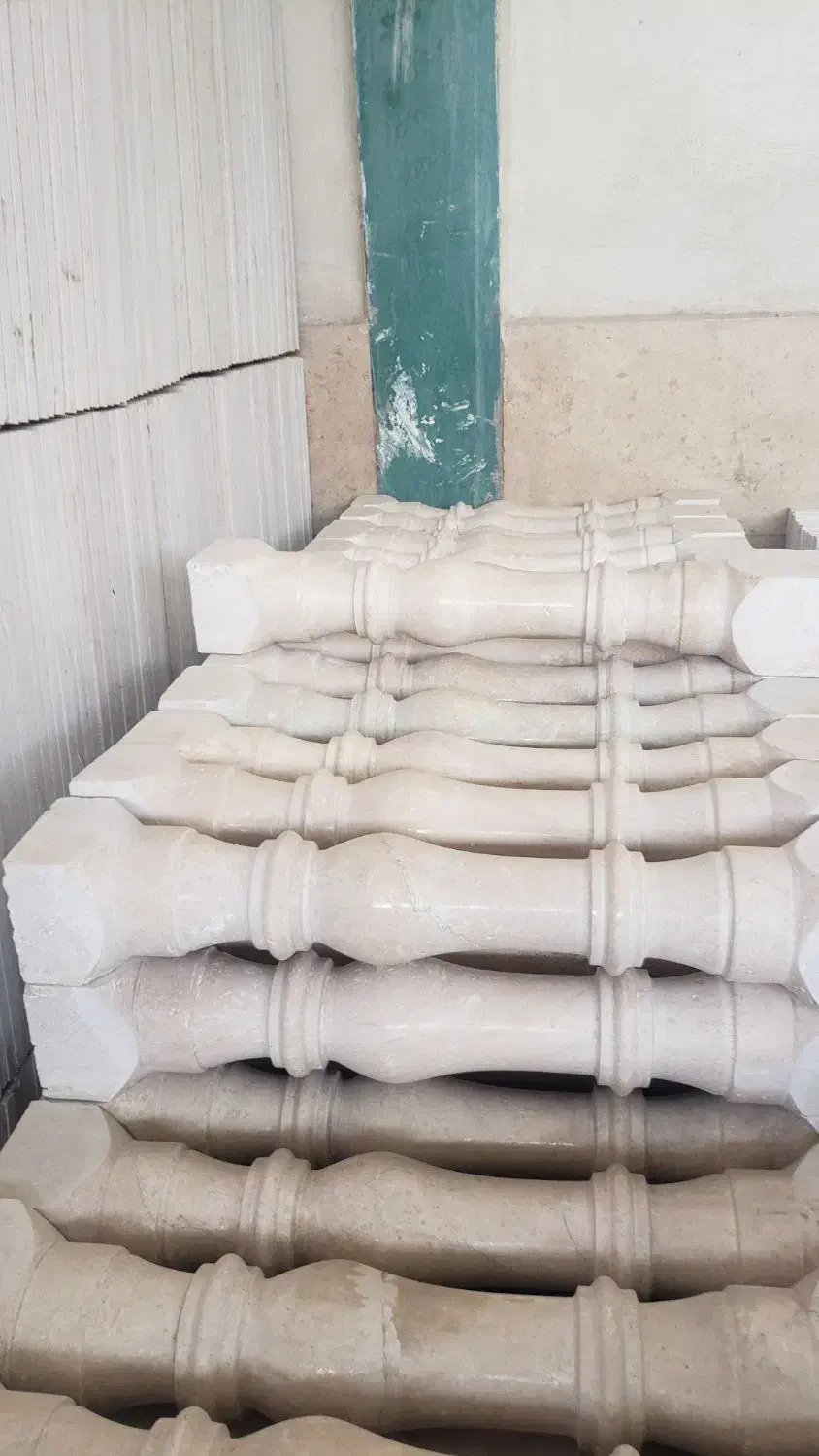 فروش انواع سنگ نرده صراحی گرد ومربع و پادری|مصالح و تجهیزات ساختمان|قم, زاویه|دیوار