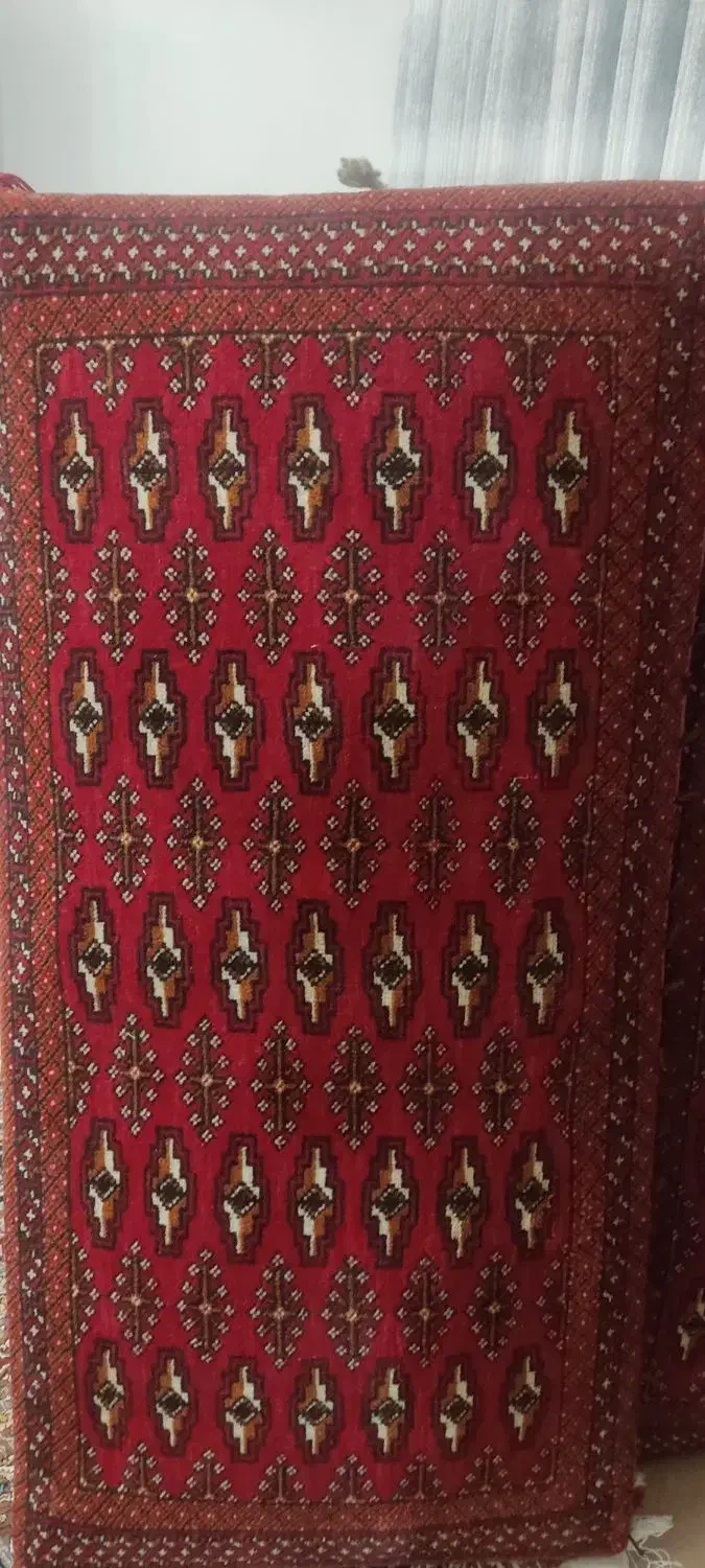 یک جفت پشتی ترکمن بزرگ دست بافت|پشتی|تبریز, |دیوار