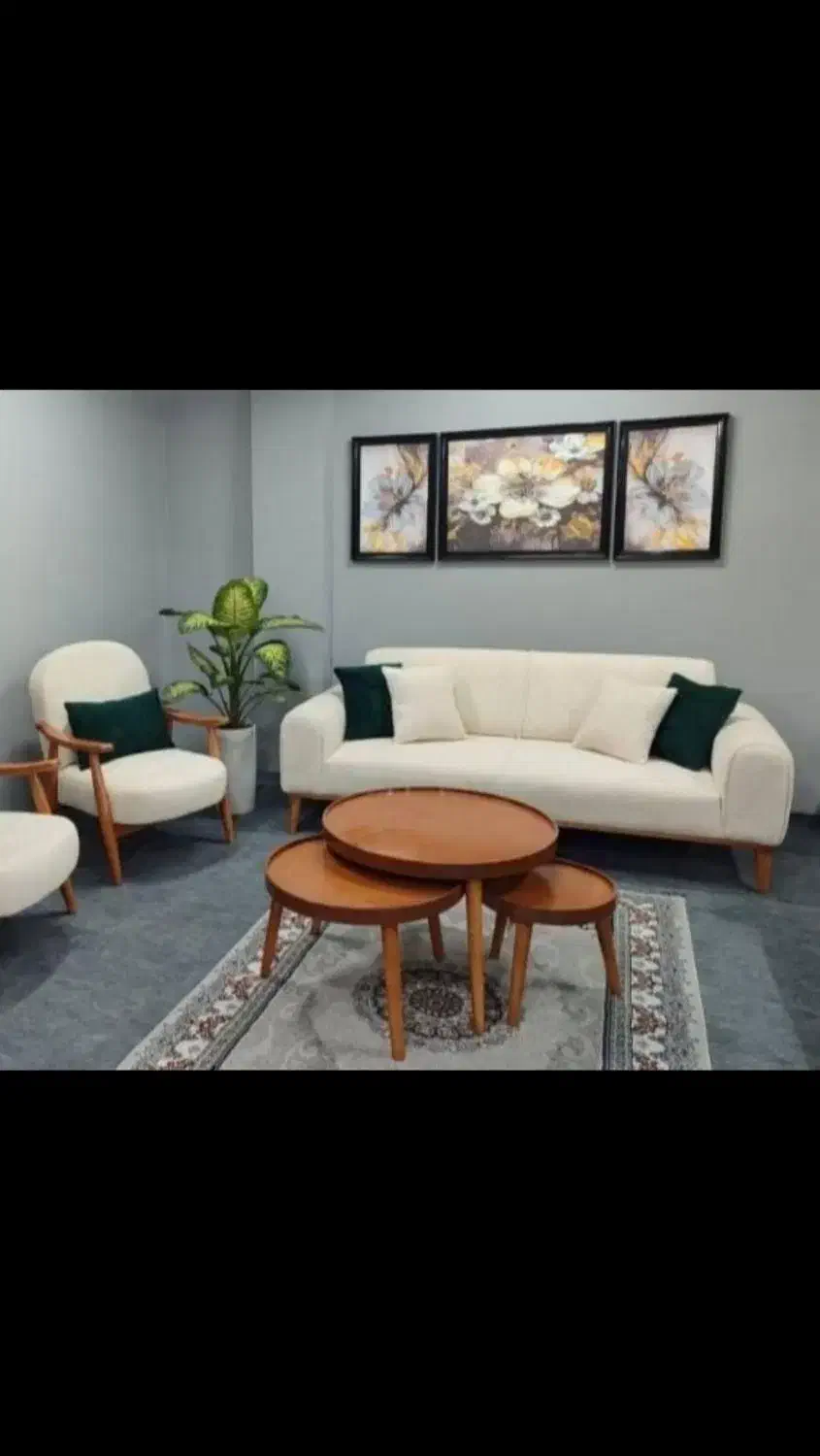 میز جلو مبلی گرد چوب|مبلمان خانگی و میز عسلی|مشهد, کوشک مهدی|دیوار