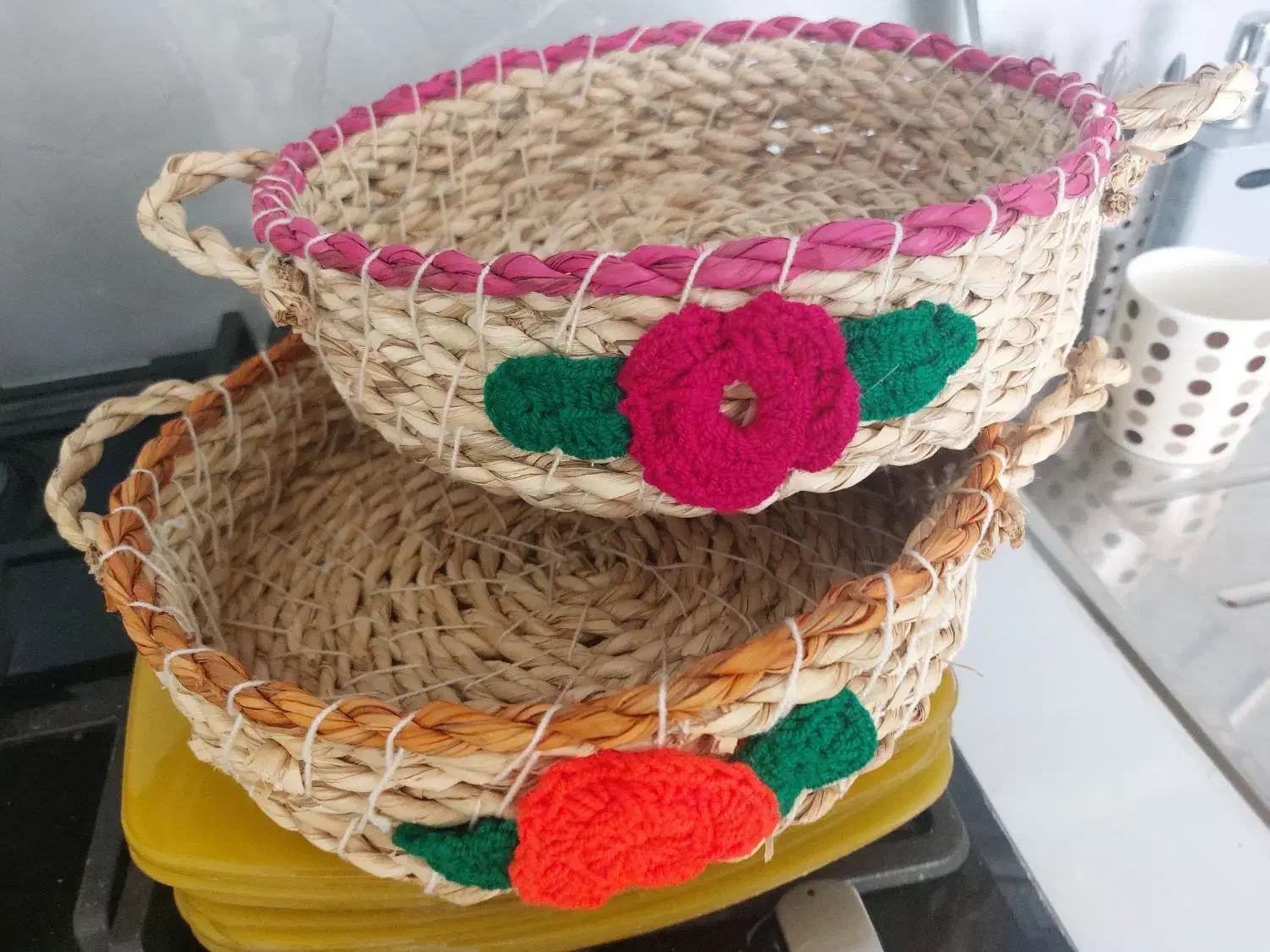 ۲ عدد سبد حصیری|ظروف سرو و پذیرایی|شاهین‌شهر, طالقانی|دیوار