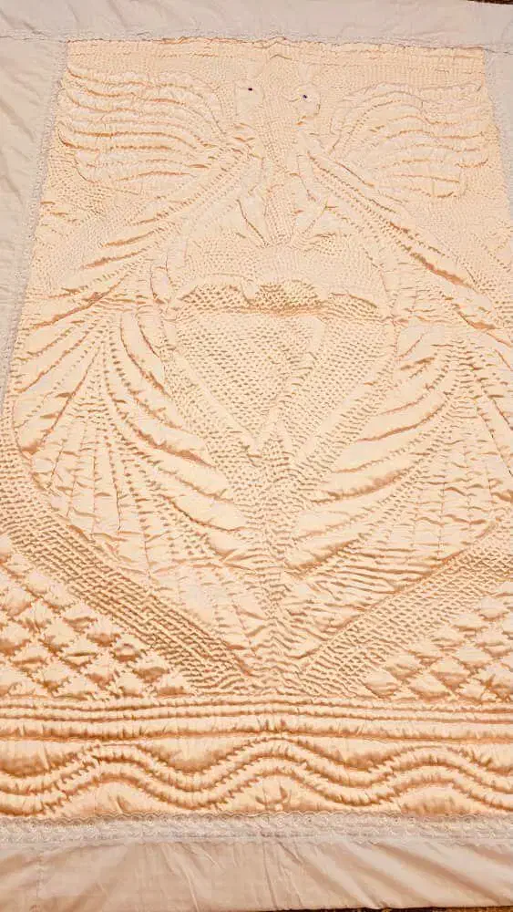 لحاف دست دوز عروس|رختخواب، بالش، پتو|شیراز, جانبازان|دیوار