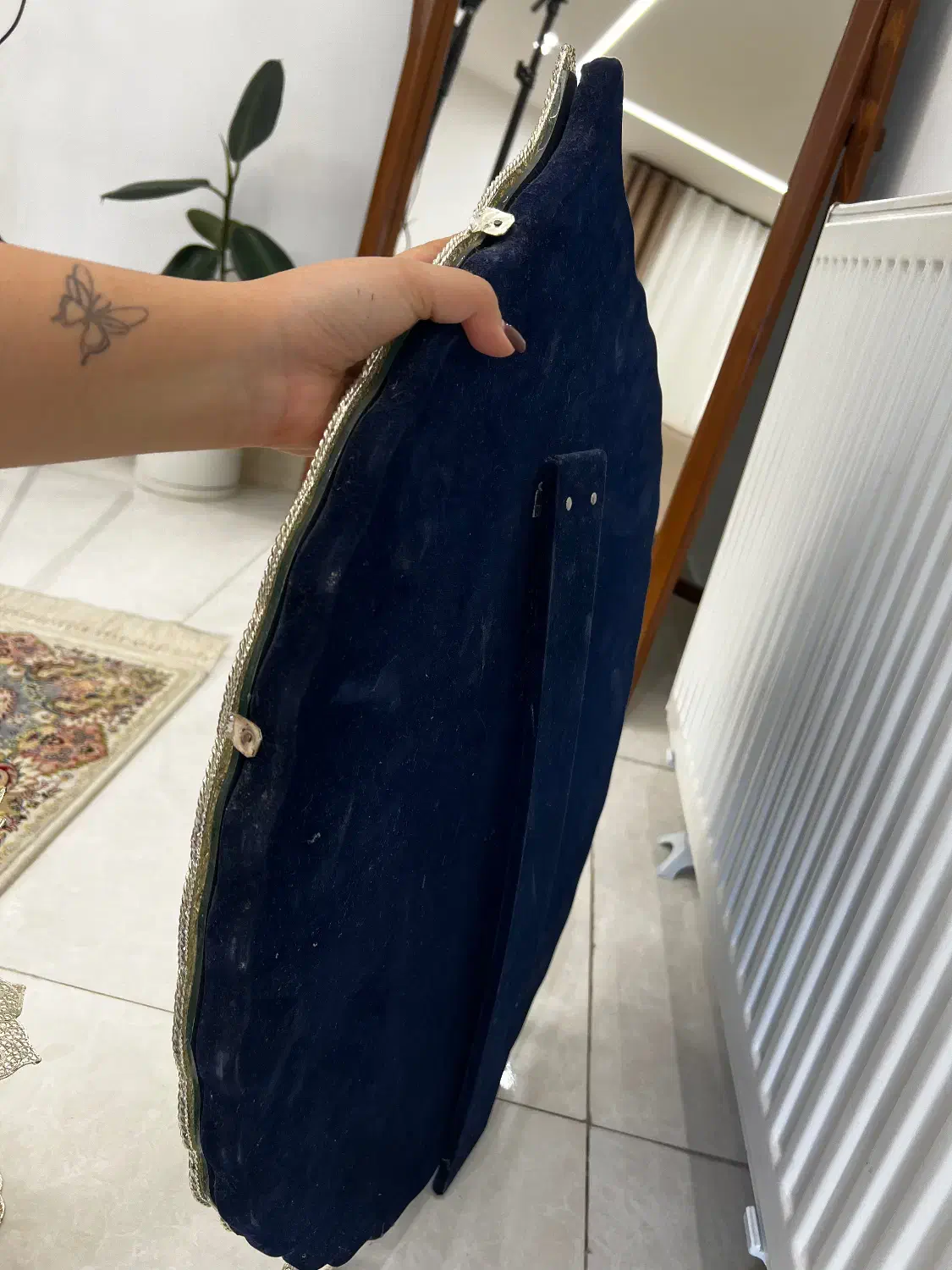 آینه شمعدان ملیله کاری اصفهان|صنایع دستی و سایر لوازم تزئینی|رشت, دیانتی|دیوار