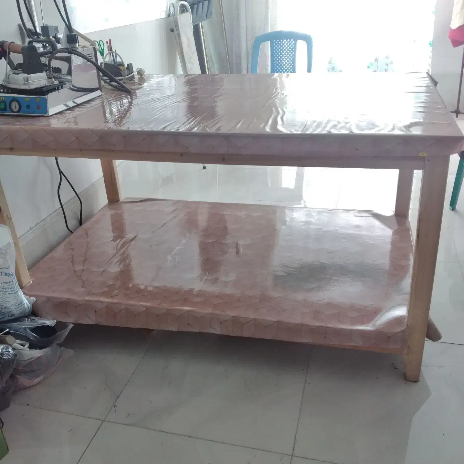 میز چوبی دو طبقه|میز تحریر و کامپیوتر|فارسان, |دیوار