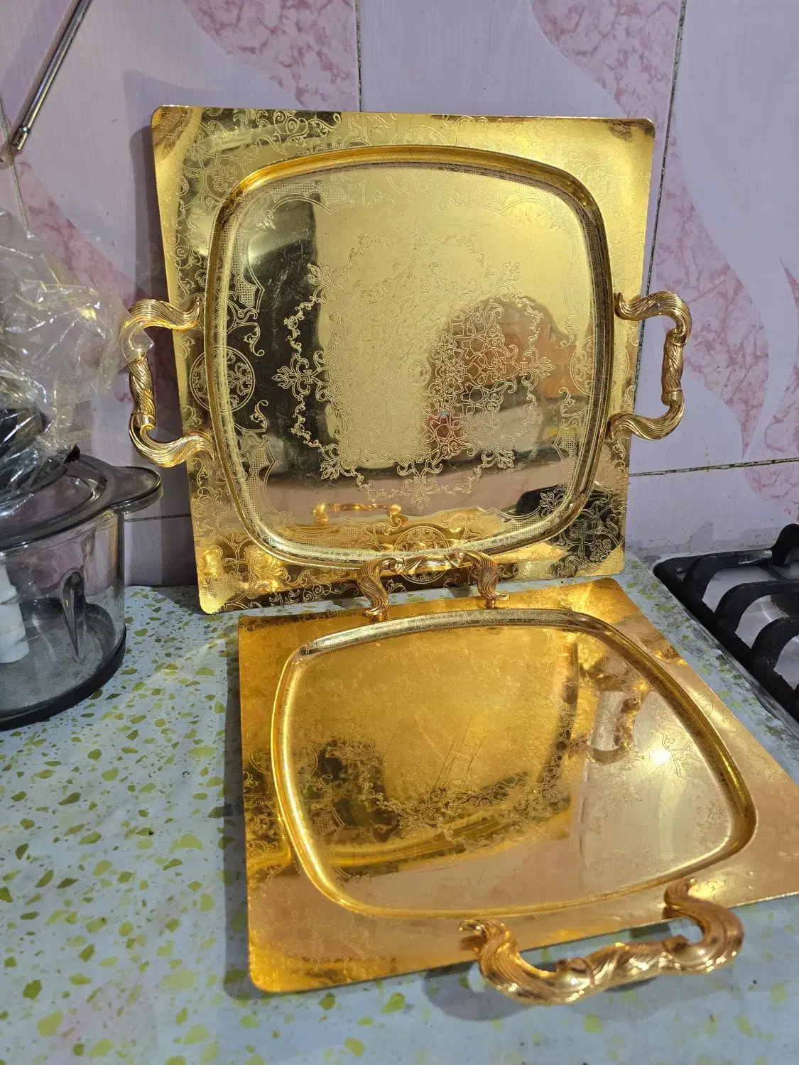 سینی دوتیکه|ظروف سرو و پذیرایی|اهواز, زرگان|دیوار