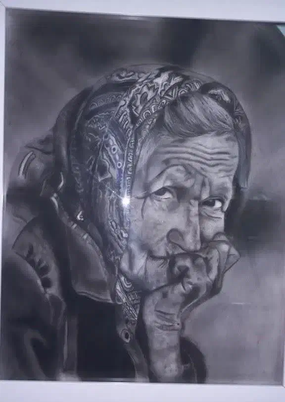 نقاشی سیاه قلم فروش و سفارش چهره|تابلو، نقاشی، عکس|لواسان, |دیوار