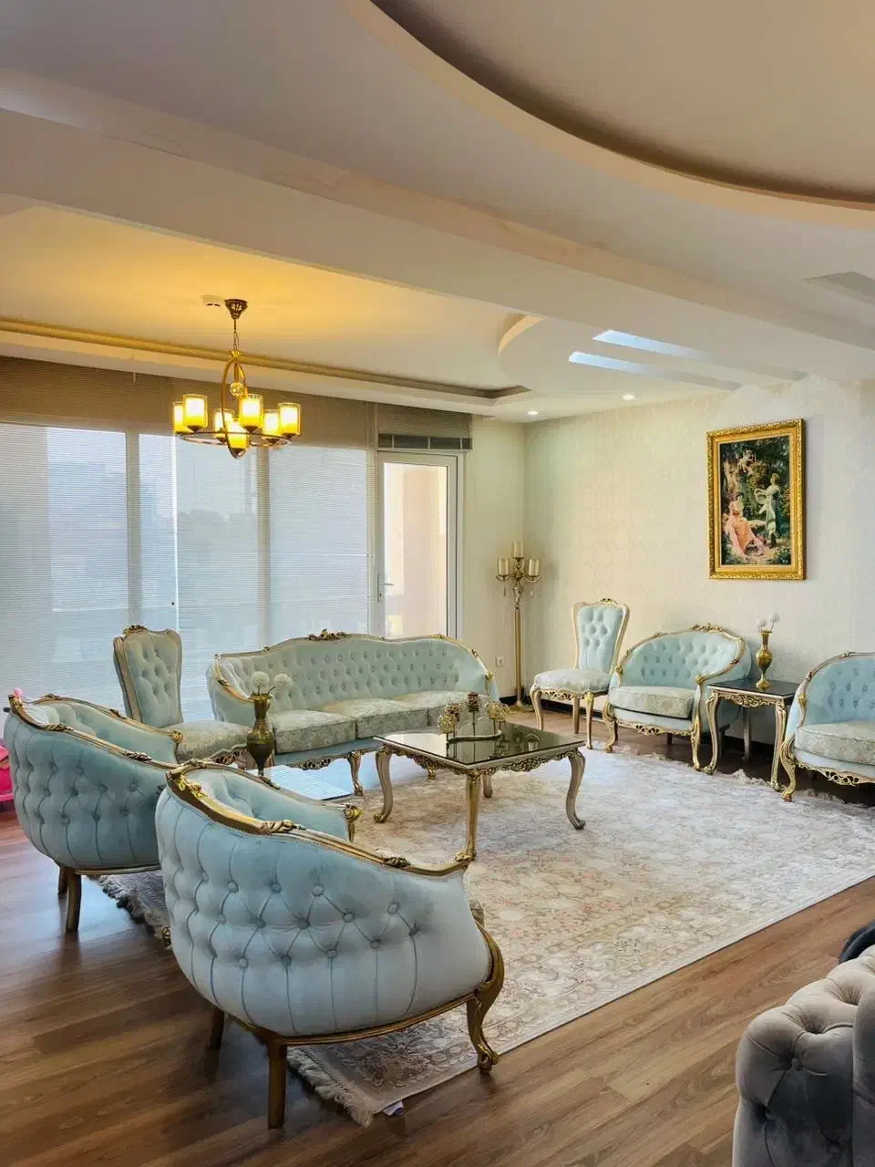 فروش مبل فرانسوی ورق طلا و جلو مبلی و عسلی|مبلمان خانگی و میز عسلی|اهواز, کیانپارس |دیوار