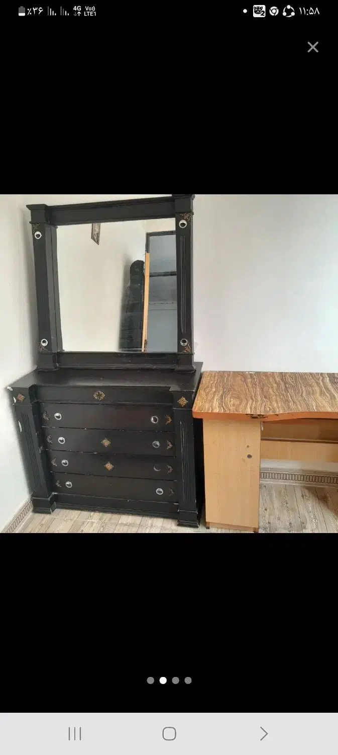 میز آرایشی مشکی|مبلمان خانگی و میز عسلی|اسلامآباد غرب, |دیوار